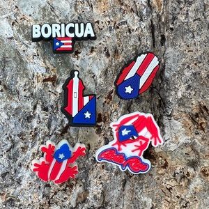 Puerto Rico Shoe Charms for Crocs Boricua Coquí Garita + PR Sticker
